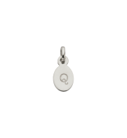 KA Oval Letter Q, Sterling Silver